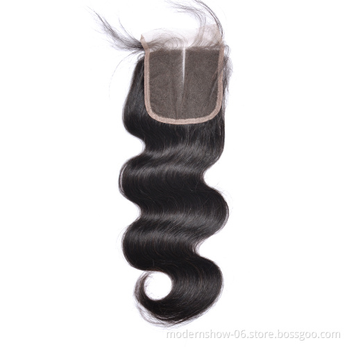 100 Unprocessed 3 Bundles Hair With Lace Closure Body Wave Weave Virgin Brazilian Hair